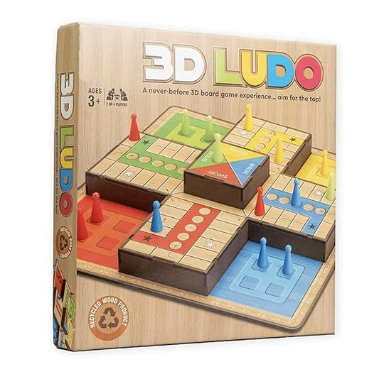 3D Ludo Game Board Game Made with Wooden