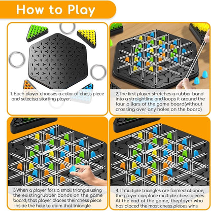 Chain Triangle Chess Game – Triggle Rubber Band Game